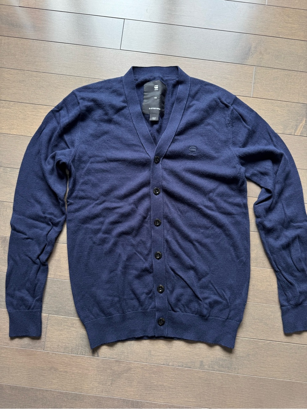 G-Star Men's Navy Cardigan Sweater | Size XS